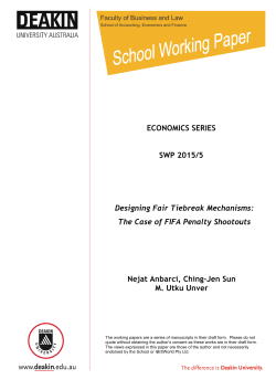 The Case of FIFA Penalty Shootouts Nejat Anbarci, Ching