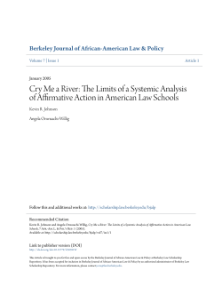 Cry Me a River: The Limits of a Systemic Analysis of Affirmative