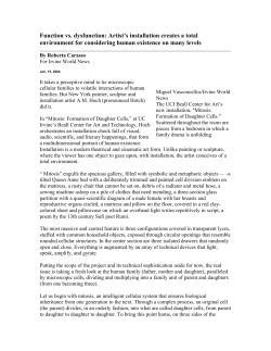 Function vs. dysfunction: Artist`s installation creates a