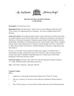 John McCrady Plats and Deeds Collection SCHS #546.00