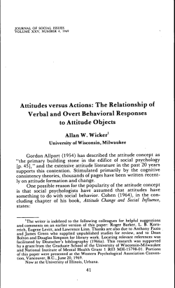 Attitudes versus Actions