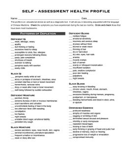 Self Assessment Health Profile-2