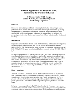 Fashion Applications for Polyester