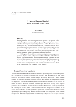 Is Hume a Skeptical Realist?