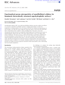 RSC Advances PAPER - Department of Applied Physics