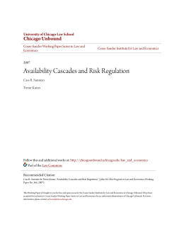 Availability Cascades and Risk Regulation