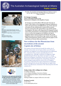 New evidence for the Phoenicians from excavations at the ancient