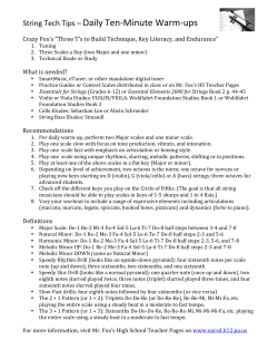 String Tech Tips Warmups
