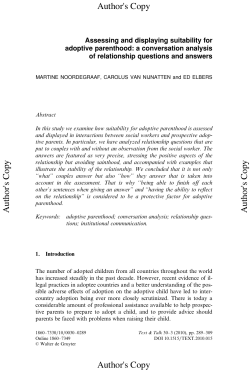 a conversation analysis of relationship questions and answers
