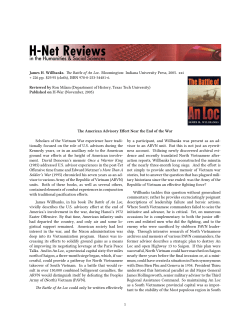 The American Advisory Effort Near the End of the War - H-Net