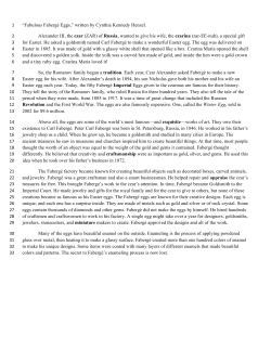 Fabulous Fabergé Eggs - Nevada Adult Education