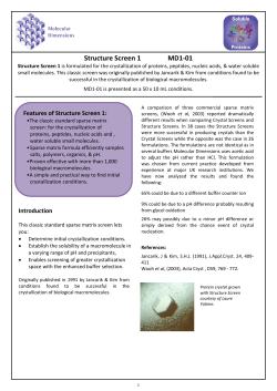 Structure Screen 1 MD1-01