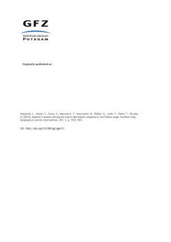 Originally published as - GFZpublic