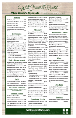 This Week`s Specials| Prices Effective Nov 7