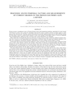 Processes, spatio-temporal factors and measurements of current