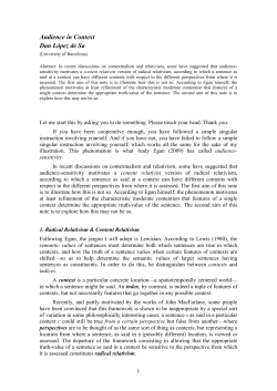 Audience in Context Dan L&oacute;pez de Sa