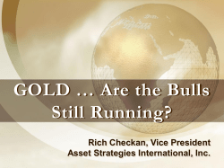 GOLD &hellip; Are the Bulls Still Running?