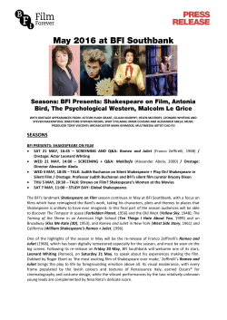 May 2016 at BFI Southbank films