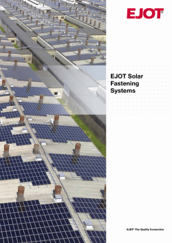 EJOT Solar Fastening Systems