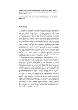 Summary - Max-Planck-Institut f&uuml;r ausl&auml;ndisches &ouml;ffentliches Recht