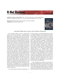 Capturing the Ineffable: Music, Literature, and the Aesthetics - H-Net