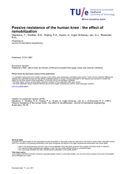 Passive resistance of the human knee : the effect of remobilization