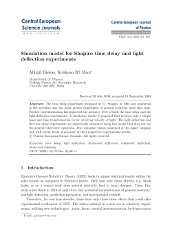 Simulation model for Shapiro time delay and light