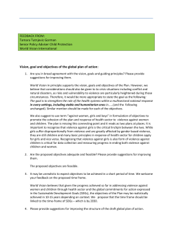 Tamara Tutnjevic Gorman Senior Policy Adviser Child Protection