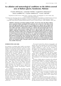 Ice ablation and meteorological conditions on the debris