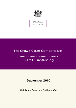 Crown Court Compendium Part II - Courts and Tribunals Judiciary