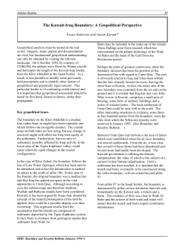 The Kuwait-Iraq Boundary: A Geopolitical Perspective