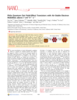 PbSe Quantum Dot Field-Effect Transistors with Air
