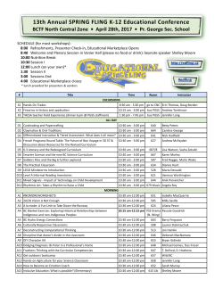 Conference mini-brochure - EDUCATIONAL SPRING FLING BCTF