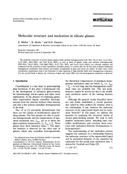 Molecular structure and nucleation in silicate glasses