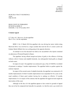 DUDUZILE TRACY MANHENGA versus THE STATE HIGH