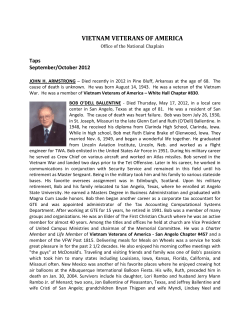 September and October - Vietnam Veterans of America