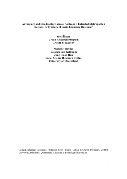 Advantage and Disadvantage across Australia`s Extended
