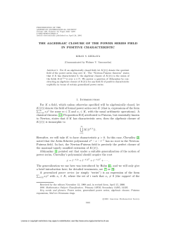 THE ALGEBRAIC CLOSURE OF THE POWER SERIES FIELD IN