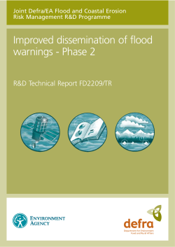 Improved dissemination of flood warnings