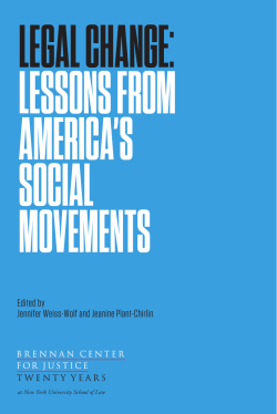 Legal Change: Lessons from America`s Social Movements