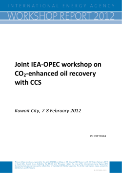 Joint IEA-OPEC workshop on CO2-enhanced oil recovery with CCS