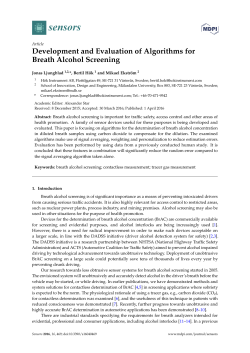 Development and Evaluation of Algorithms for Breath Alcohol