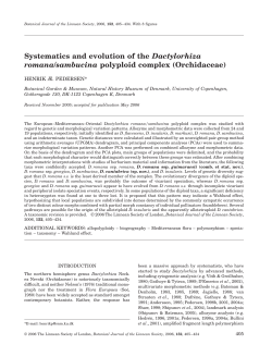 Systematics and evolution of the Dactylorhiza romana/sambucina