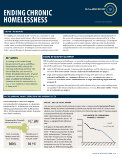 ending chronic homelessness