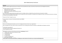 2017 MRC Global Fraud Survey Questionnaire