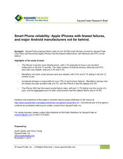Smart Phone reliability: Apple iPhones with fewest failures, and