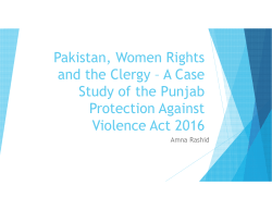 Pakistan, Women Rights and the Clergy &ndash; A Case Study of the