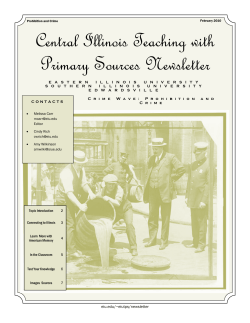 Central Illinois Teaching with Primary Sources Newsletter