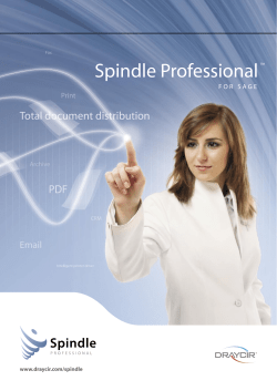 Spindle Professional &ndash; Sage brochure