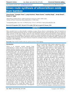 Green route synthesis of silicon/silicon oxide from